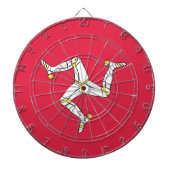 Isle of Man Flag Emblem Dartbord (Voorkant)