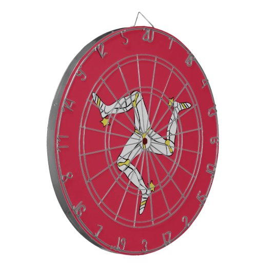 Isle of Man Flag Emblem Dartbord (Voorkant Links)