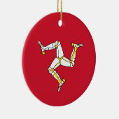 Isle of Man flag Keramisch Ornament (Rechts)