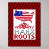 Isle of Man Manx American Artwork Poster (Voorkant)