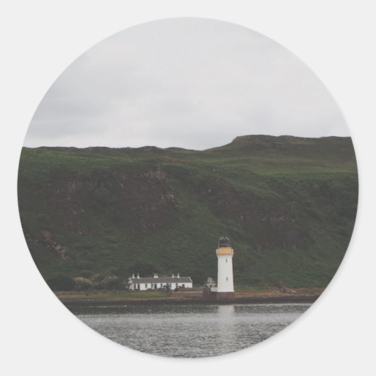 Isle of Mull Lighthouse Ronde Sticker (Voorkant)