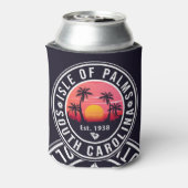 Isle of Palms Florida Retro Sunset Souvenir Blikjeskoeler (Blikje Achterkant)