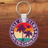 Isle of palms South Carolina Retro  80 s Sleutelhanger (Achterkant)