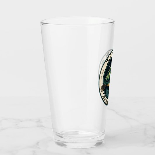 Isle of Palms South Carolina Turtle Badge Glas (Rechts)