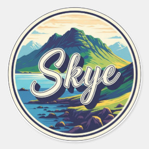 Isle of Skye Herbrides Schotland Reizen Ronde Sticker