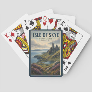 Isle of Skye Schotland Landschap Reis Kunst Retro Pokerkaarten
