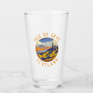 Isle of Skye Schotland Retro Distress Circle Glas