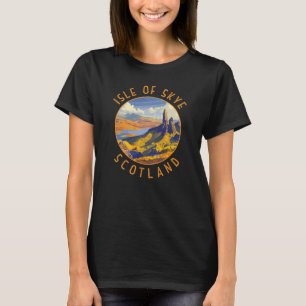 Isle of Skye Schotland Retro Distress Circle T-shirt