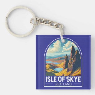 Isle of Skye Scotland Travel Art Vintage Sleutelhanger
