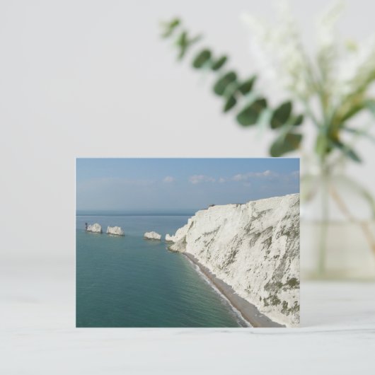 Isle of Wight Needles and Cliffs Briefkaart (Staand voorkant)