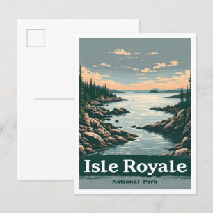 Isle Royal National Park Michigan USA Reizen Briefkaart
