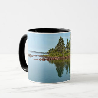 Isle Royale Malone Bay steiger en glas glad meer Mok