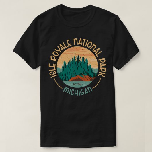 Isle Royale Michigan National Park Tshirts Moose S (Design devant)