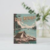  Isle Royale National Park Camping Feestdagenkaart (Staand voorkant)