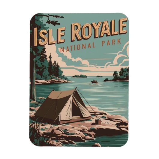  Isle Royale National Park Camping Magneet (Verticaal)