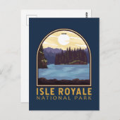 Isle Royale National Park  Emblem Briefkaart (Voorkant / Achterkant)