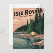 Isle Royale National Park Feestdagenkaart (Voorkant / Achterkant)