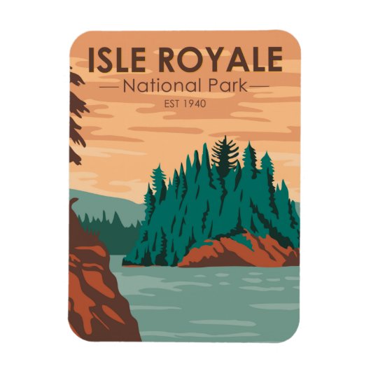 Isle Royale National Park Michigan  Magneet (Verticaal)