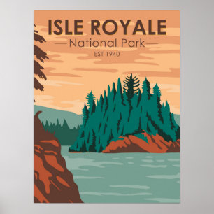 Isle Royale National Park Michigan Poster