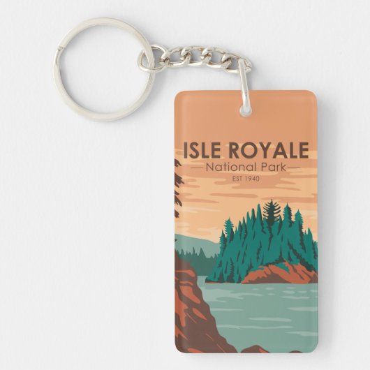 Isle Royale National Park Michigan  Sleutelhanger (Voorkant)