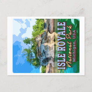 ISLE ROYALE NATIONAL PARK - MICHIGAN VERENIGDE STA BRIEFKAART