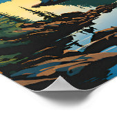 Isle Royale National Park Traditionele Reizen Poster (Hoek)