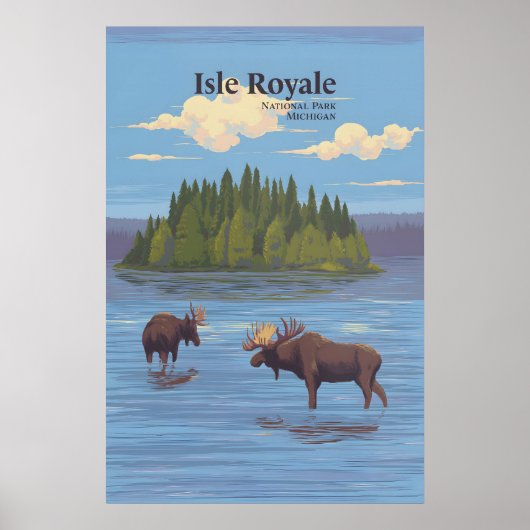 Isle Royale National Park Travel Poster (Devant)