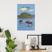 Isle Royale National Park Travel Poster (Bureau à domicile)