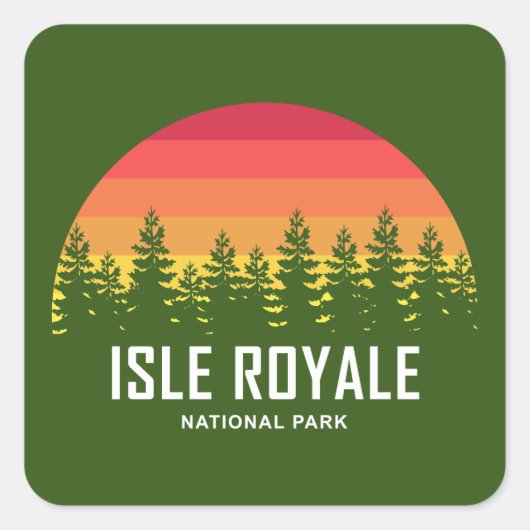 Isle Royale National Park Vierkante Sticker (Voorkant)
