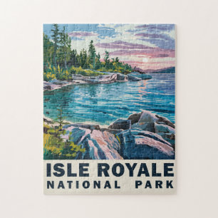 Isle Royale National Park Waterverf Kunst Legpuzzel
