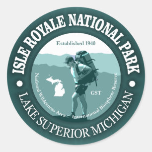 Isle Royale NP Ronde Sticker