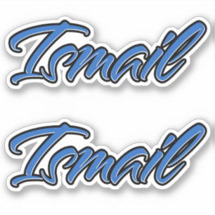 Ismail Nom bleu Autocollants Sticker Stickerset
