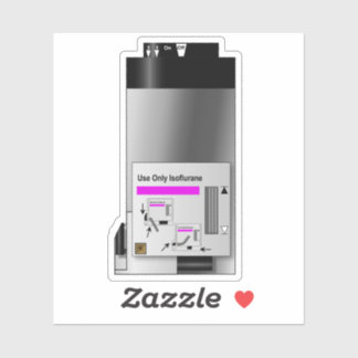 Isofluraan Vaporisator Anesthesie Sticker