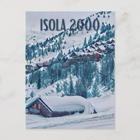 Isola 2000 Skigebied Briefkaart (Voorkant)