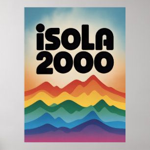 Isola 2000 Vintage Retro Skigebied Poster