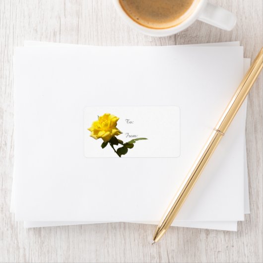 Isolate Yellow rose - sjabloon Etiket (Insitu)