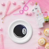 Isolated Eight Ball Papieren Bordje (Feest)