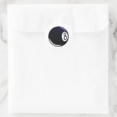Isolated Eight Ball Ronde Sticker (Tas)