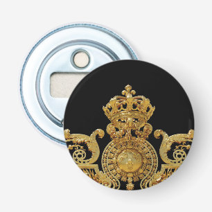 Isolated Golden gate of Versailles castle - Frankr Button Flesopener
