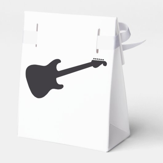 Isolated Guitar SIlhouette Bedankdoosjes (Achterkant)