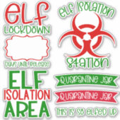 Isolement des elfes de Noël do-it-yourself Sticker (Devant)
