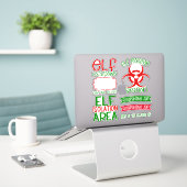 Isolement des elfes de Noël do-it-yourself Sticker (Ordinateur portable sur le bureau)