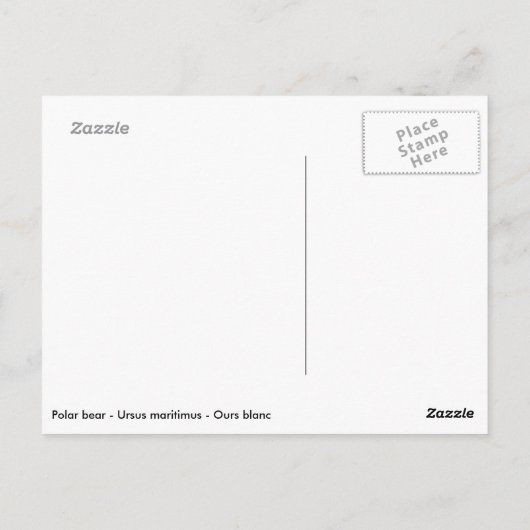 Isolerend polair beer briefkaart (Achterkant)