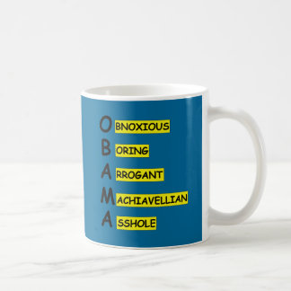 Isolerende slogan tegen Obama Koffiemok