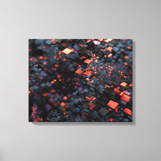 Isometer (zwart) canvas afdruk (Voorkant)