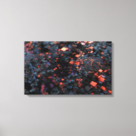 Isometer (zwart) canvas afdruk