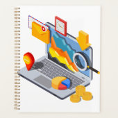 Isometric Business Data Analytics Laptop Planner (Voorkant)