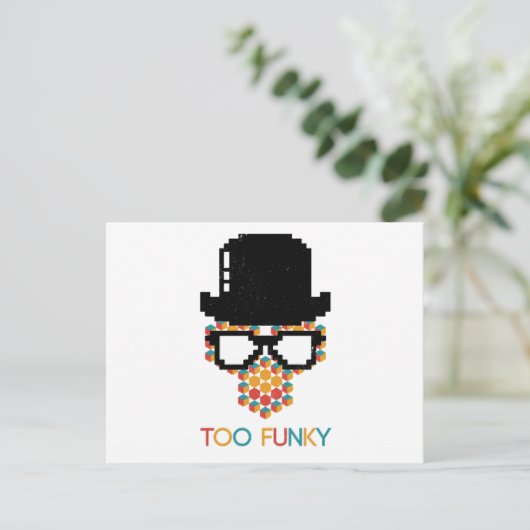 Isometric Funky Monkey Cube patroon Briefkaart (Staand voorkant)