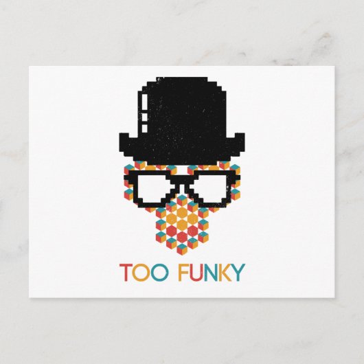 Isometric Funky Monkey Cube patroon Briefkaart (Voorkant)