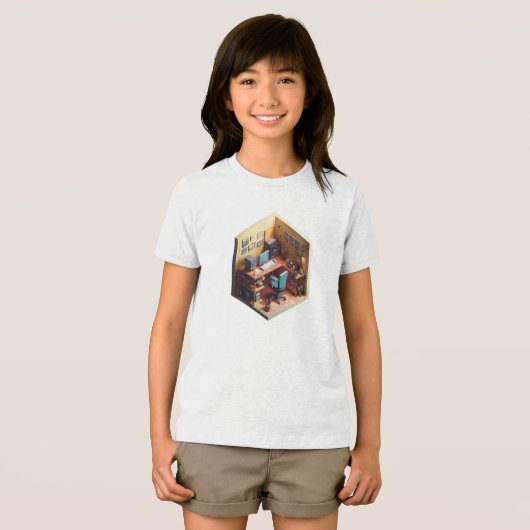 "Isometric Programmer Tattoo Studio Cube T-shirt (Voorkant volledig)